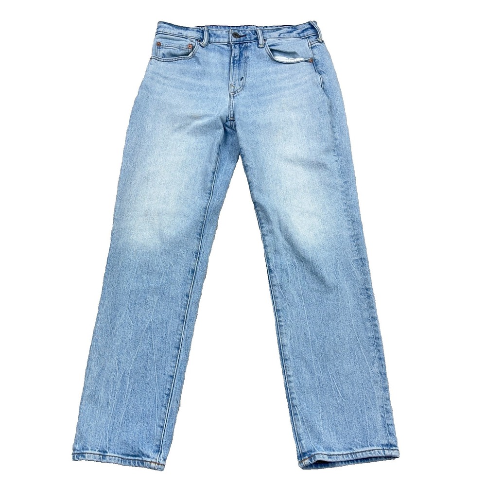 American Eagle Jeans Men 30x32 Athletic Straight Leg Light Wash Faded Stretch *